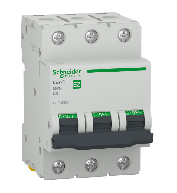 Автоматичен прекъсвач Schneider Electric Easy9, 3P, 6A, C крива